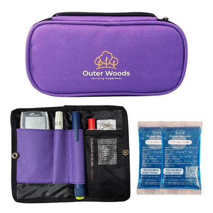 Outer Woods Insulated Insulin Cooler Bag | Insulin Pen Cooler | Diabetic Organizer Bag | Insulin Bag | Insulated Medical Bag