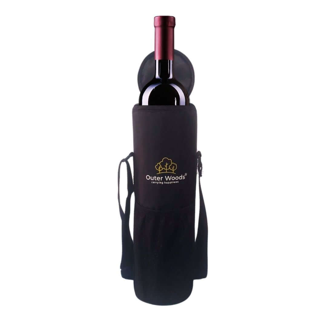 Outer Woods Insulated 1 Bottle Cooler Bag, Beverage Cooler Bag, Insulated Bag, Bottle Bag, Beer Cooler Bag, Wine Carier, Hot Cold bag