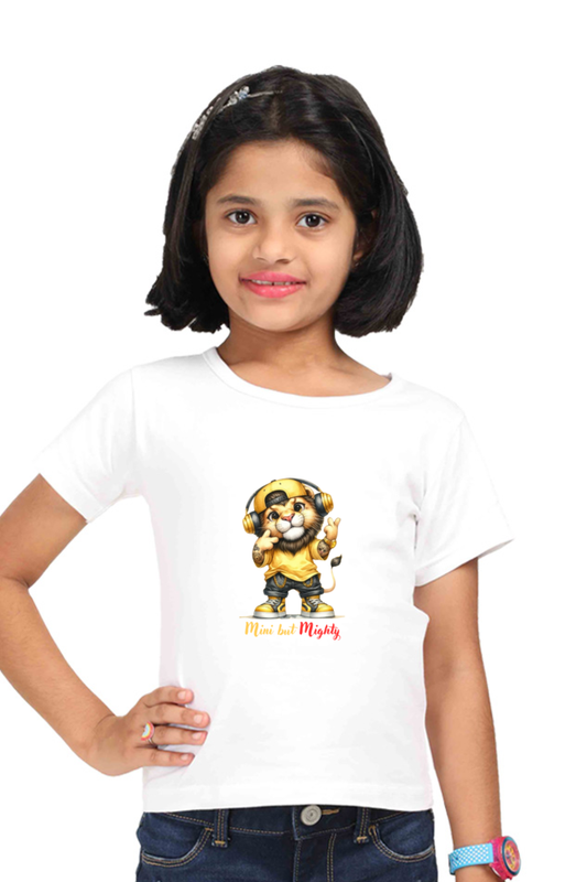 Outer Woods Girl's Graphic Printed T-Shirt - Mini But Mighty