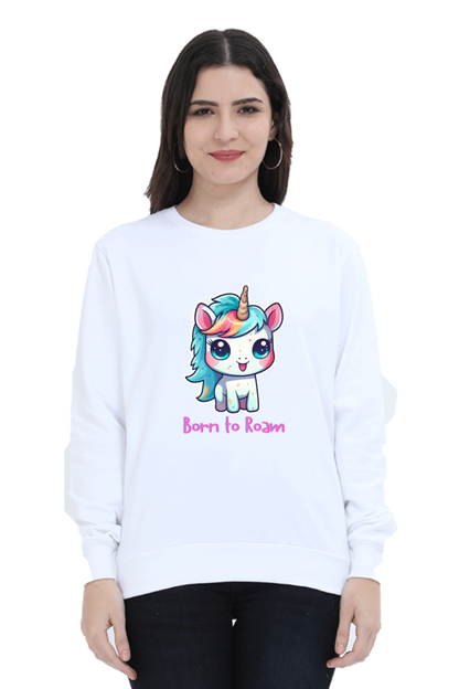 Outer Woods Women's Born To Roam Graphic Printed Sweatshirt