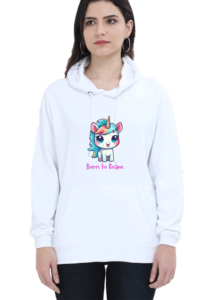 Outer Woods Women's Born to Roam Graphic Printed Hooded Sweatshirt