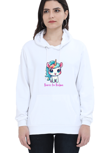 Outer Woods Women's Born to Roam Graphic Printed Hooded Sweatshirt