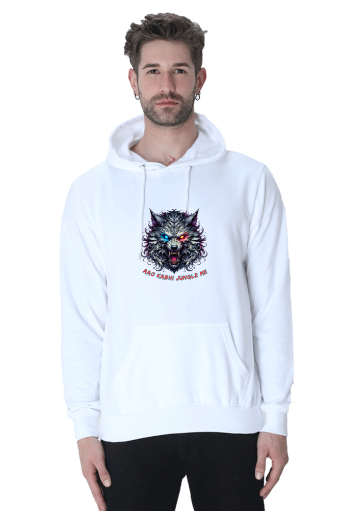 Outer Woods Men's Wild Wolf Printed Hooded Sweatshirt