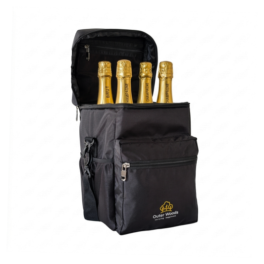 Outer Woods Insulated 4 Bottle Cooler Bag | 6+ Hours Cooling | Fits 4 x 1000ml Bottles | 4 x 100ml Ice Gel Packs Included