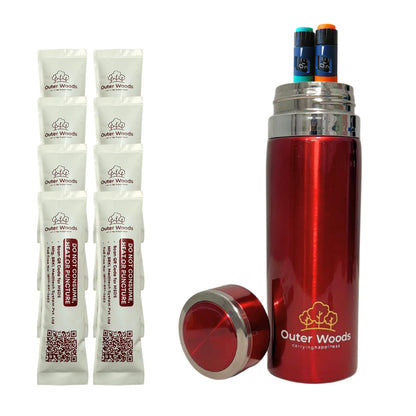 Outer Woods Insulin Cooler Bottle | 20+ Hours Cooling | Medium Size 800ml Bottle | 8 x 35ml Ice Gel Packs Included