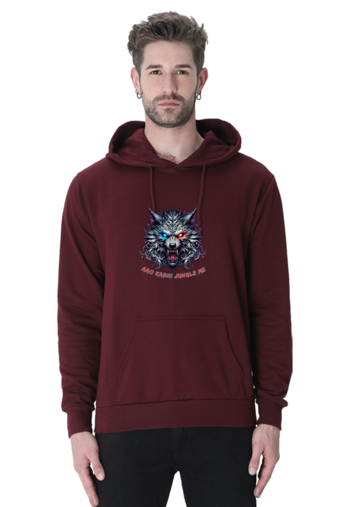 Outer Woods Men's Wild Wolf Printed Hooded Sweatshirt