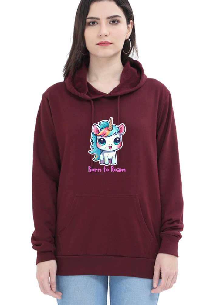 Outer Woods Women's Born to Roam Graphic Printed Hooded Sweatshirt