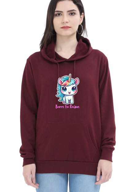 Outer Woods Women's Born to Roam Graphic Printed Hooded Sweatshirt