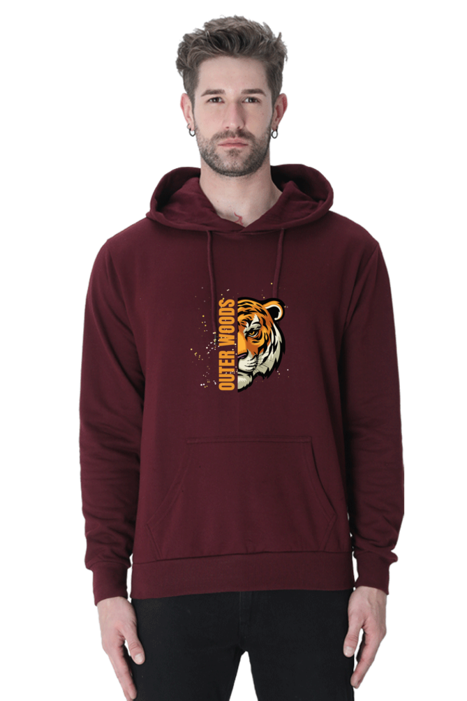 Outer Woods Men's Tiger Printed Hooded Sweatshirt