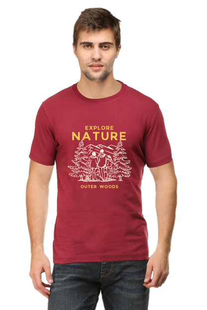 Outer Woods Men's Explore Nature Graphic Printed T-Shirt