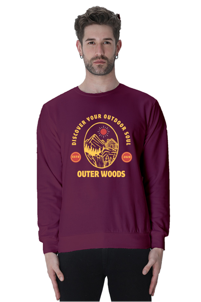 Outer Woods Men's Discover Your Outdoor Soul Graphic Printed Sweatshirt