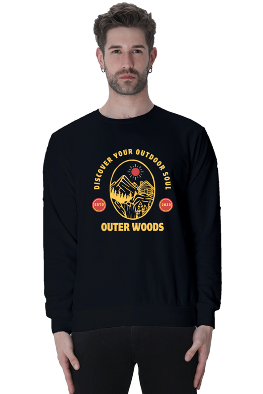 Outer Woods Men's Discover Your Outdoor Soul Graphic Printed Sweatshirt