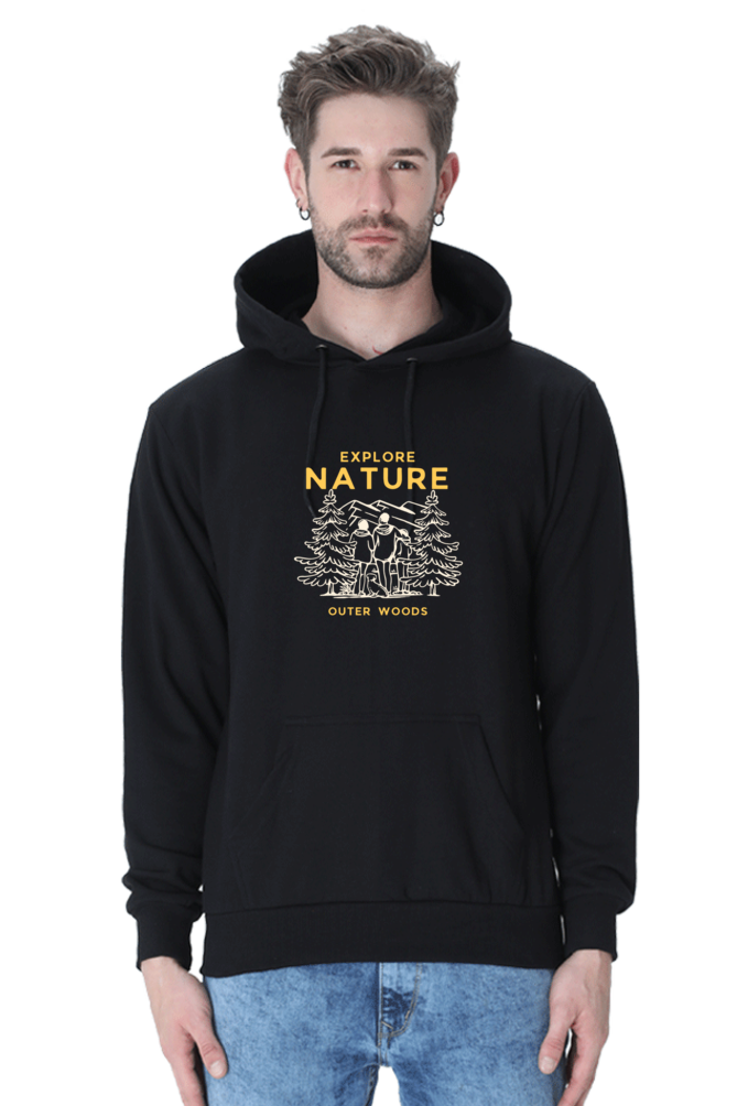 Outer Woods Men's Explore Nature Graphic Printed Hooded Sweatshirt