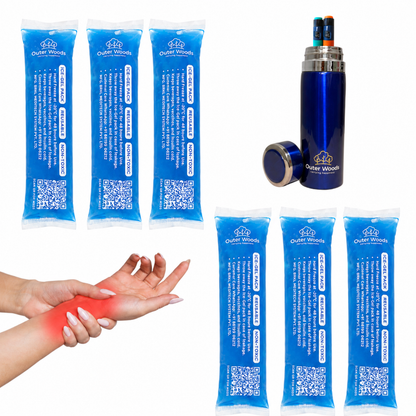 Outer Woods Mini Ice Gel Packs 55ml | Non- Toxic | Ice Gel Packs for Insulin Bottles, Vaccines, Food & Drinks