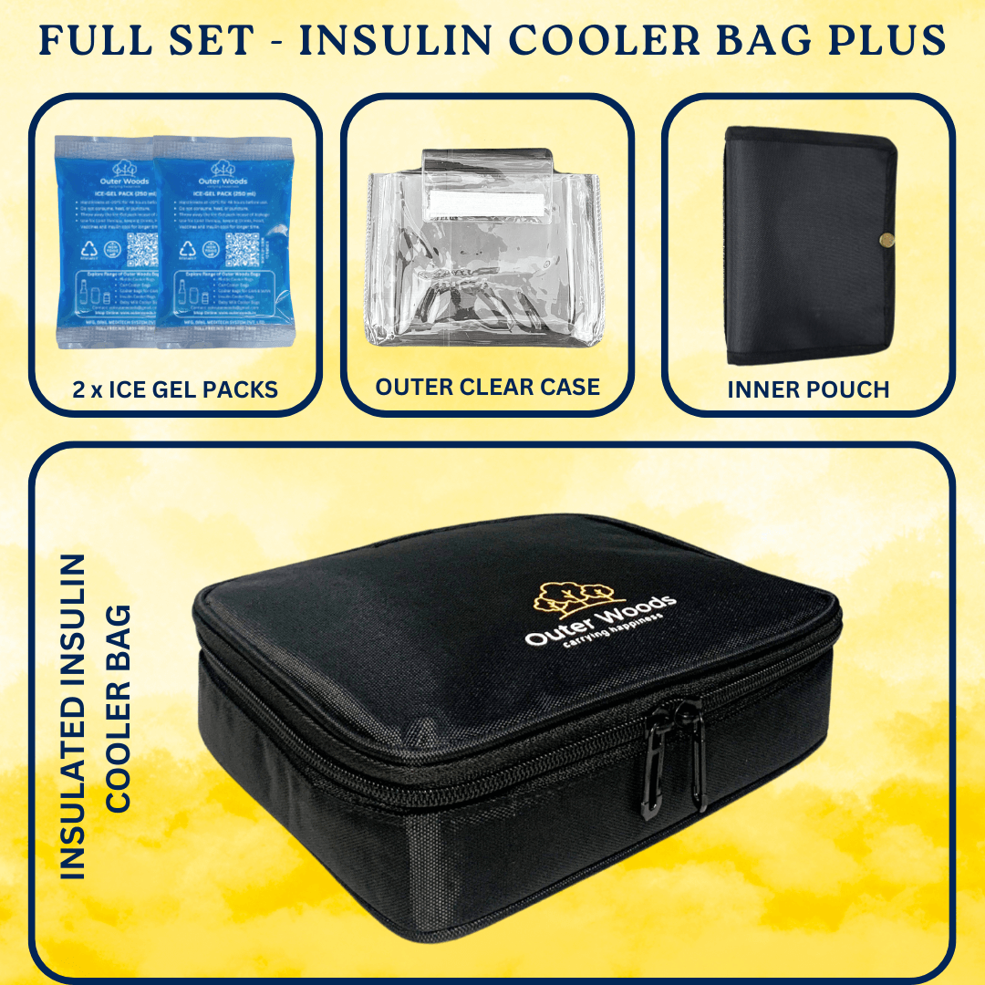 Outer Woods Insulated Insulin Cooler Bag Plus – Compact and Durable Design for Diabetic Travel