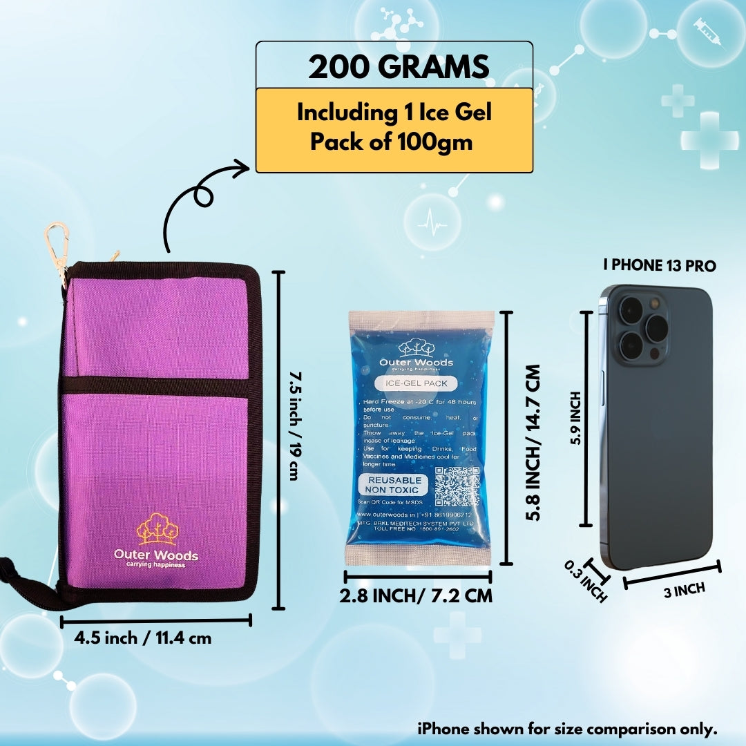Outer Woods Insulated Insulin Cooler Bag | Insulin Pen Cooler | Diabetic Organizer Bag | Insulin Bag | Insulated Medical Bag