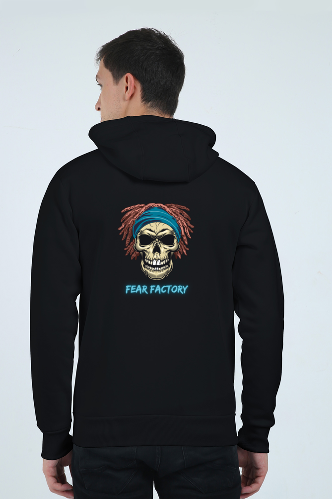 Outer Woods Unisex Fear Factory Printed Zipper Hooded Sweatshirt