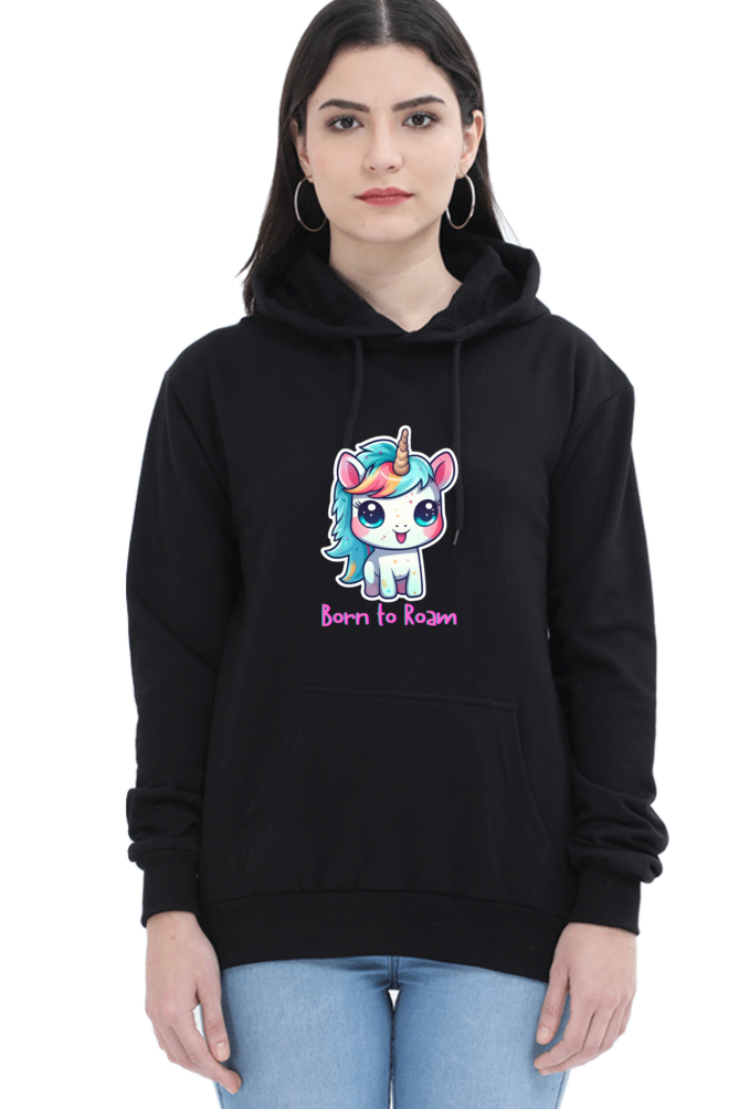 Outer Woods Women's Born to Roam Graphic Printed Hooded Sweatshirt