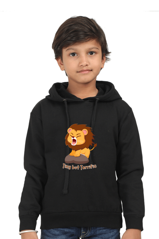 Outer Woods Kid's Graphic Printed Hooded Sweatshirt - Tiny But Terrific