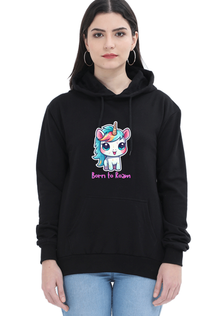 Outer Woods Women's Born to Roam Graphic Printed Hooded Sweatshirt