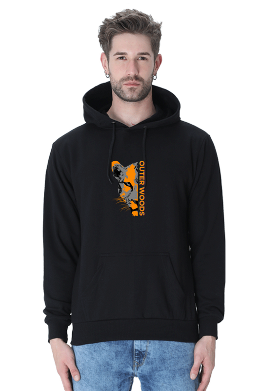 Outer Woods Men's Cheetah Printed Hooded Sweatshirt