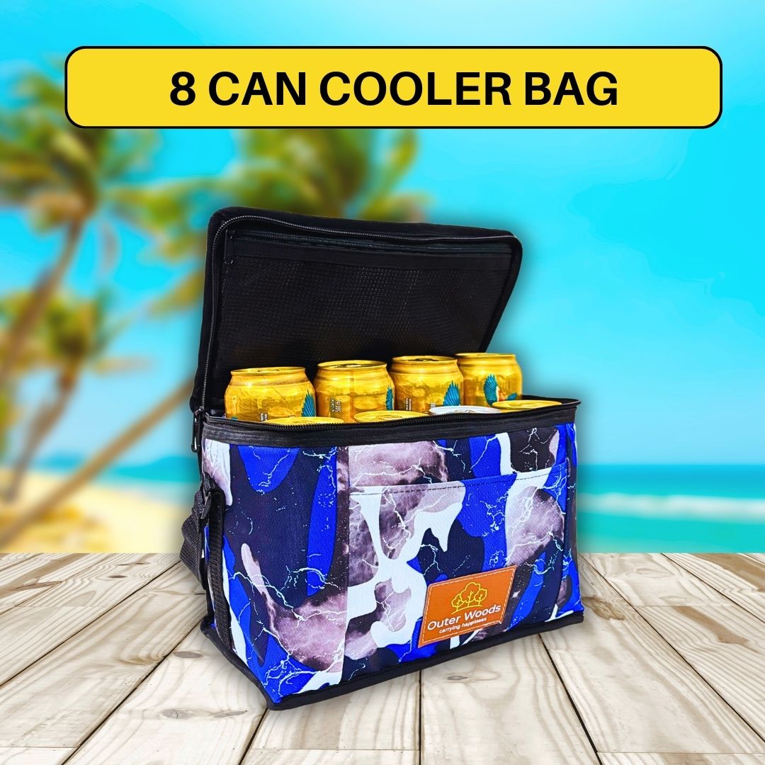 Outer Woods Insulated 8 Can Cooler Bag | Beer Cooler | Insulated Bag | Soft Cooler | Hot Cold Bag | Lunch Bag