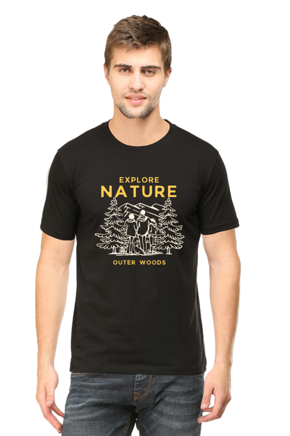 Outer Woods Men's Explore Nature Graphic Printed T-Shirt