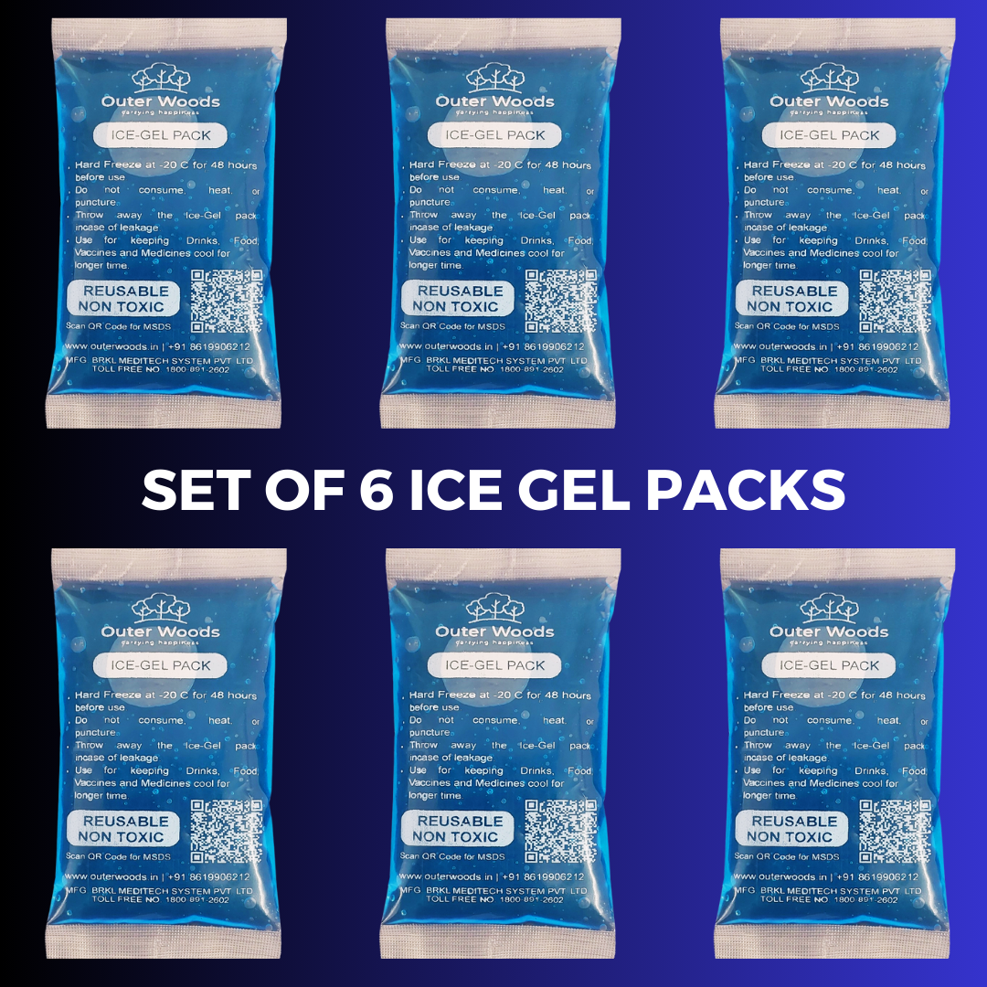  Outer Woods Ice Gel Packs Set for Insulin Bags, Cooler Bags and Cold Therapy