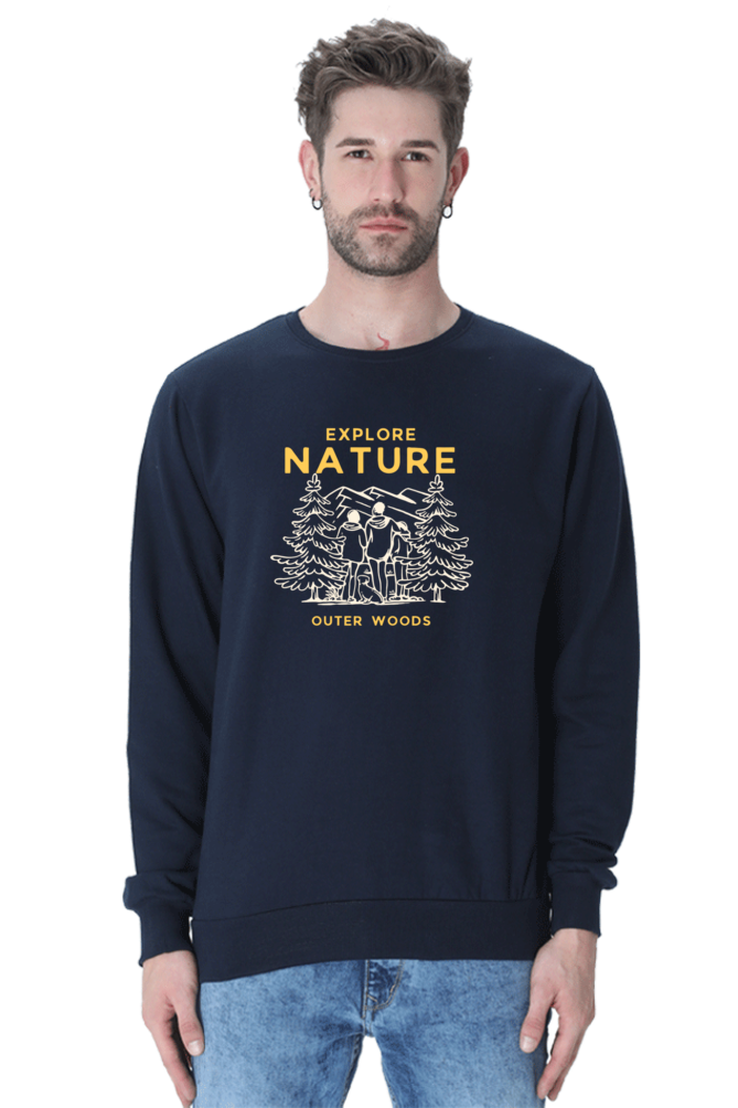 Outer Woods Men's Explore Nature Graphic Printed Sweatshirt