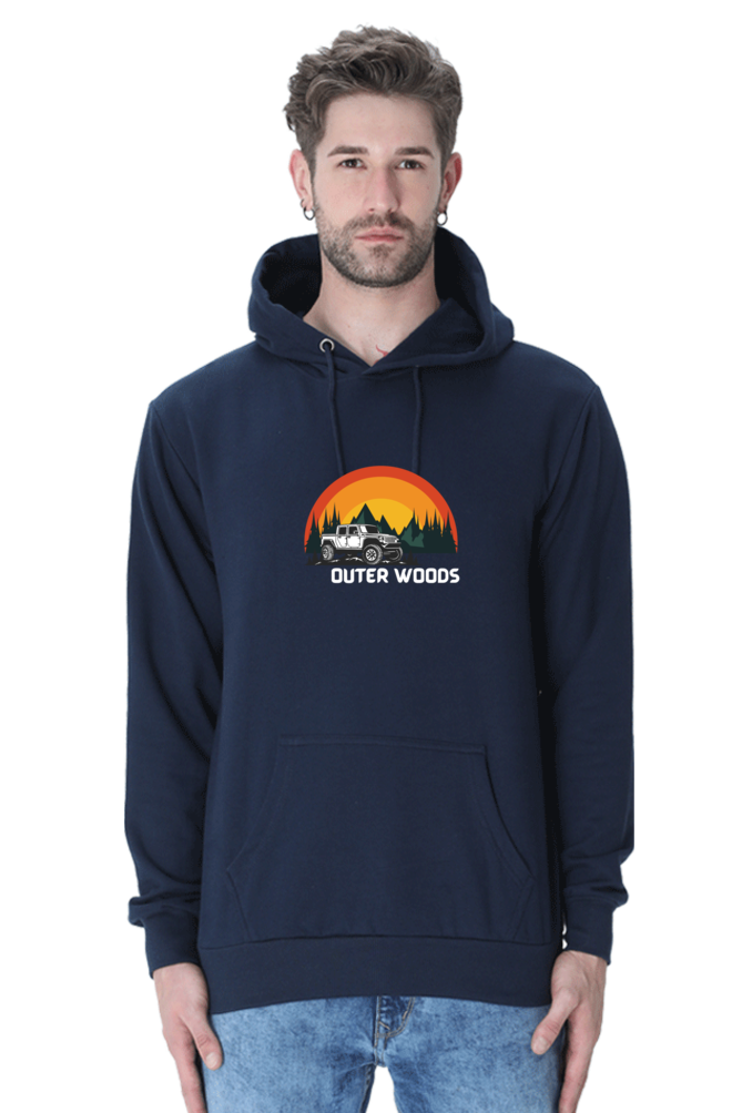 Outer Woods Men's Wild Trail Graphic Printed Hooded Sweatshirt