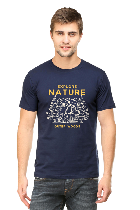 Outer Woods Men's Explore Nature Graphic Printed T-Shirt