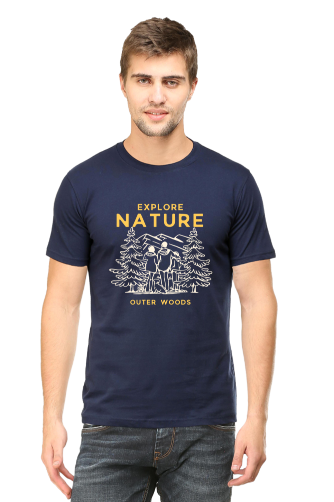 Outer Woods Men's Explore Nature Graphic Printed T-Shirt