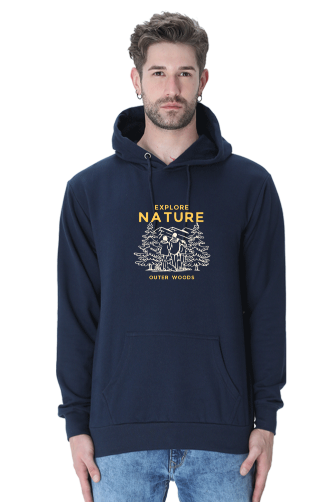 Outer Woods Men's Explore Nature Graphic Printed Hooded Sweatshirt