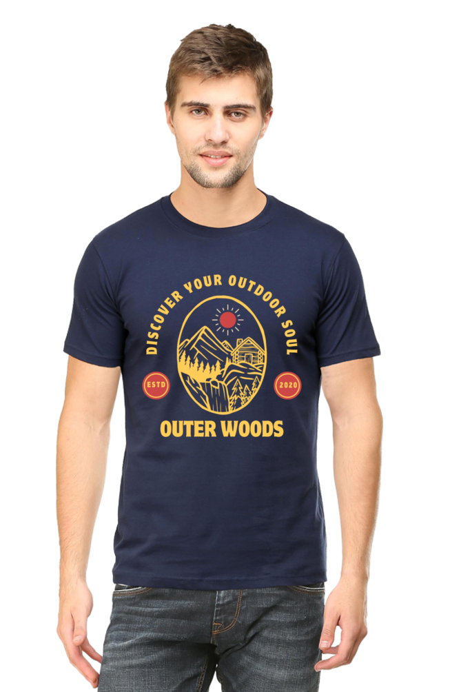 Outer Woods Men's Discover Your Outdoor Soul Graphic Printed T-Shirt