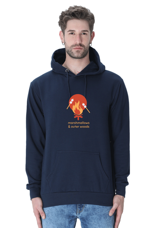 Outer Woods Men's Marshmallows Graphic Printed Hooded Sweatshirt