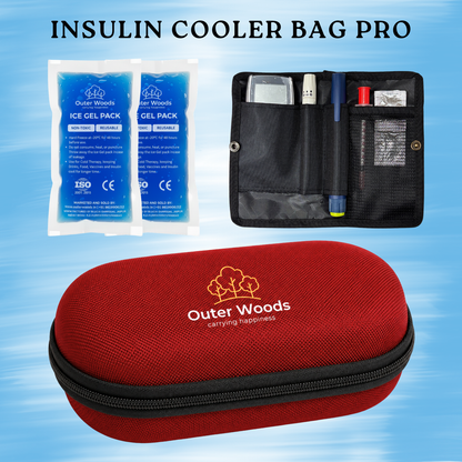 Outer Woods Insulin Cooler Bag Pro | 8+ Hours Cooling | Hard Case for Insulin Storage | 2 x 150ml Ice Gel Packs Included (Copy) (Copy)