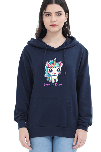 Outer Woods Women's Born to Roam Graphic Printed Hooded Sweatshirt