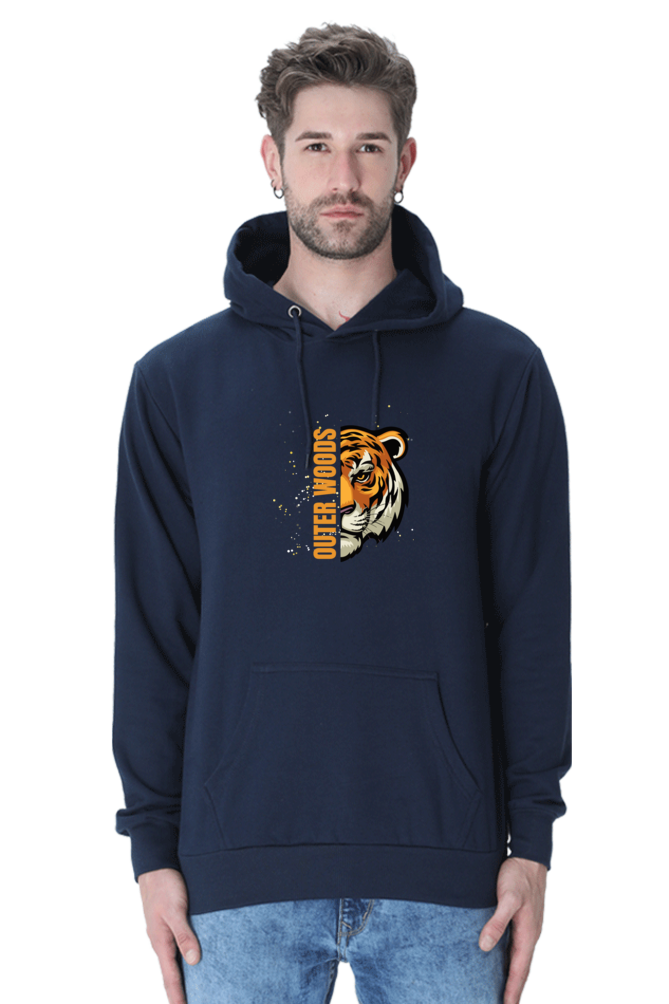 Outer Woods Men's Tiger Printed Hooded Sweatshirt