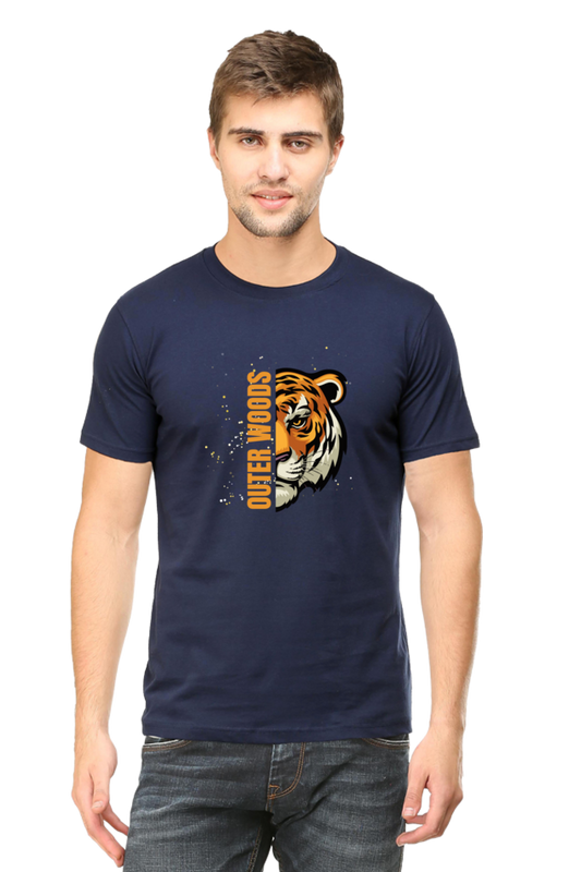 Outer Woods Men's Tiger Printed T-Shirt