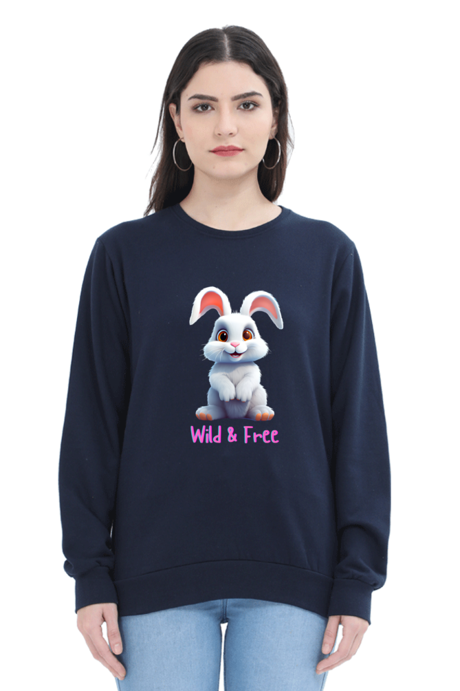 Outer Woods Women's Wild And Free Graphic Printed Sweatshirt