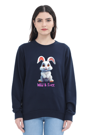 Outer Woods Women's Wild And Free Graphic Printed Sweatshirt