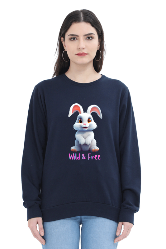 Outer Woods Women's Wild And Free Graphic Printed Sweatshirt