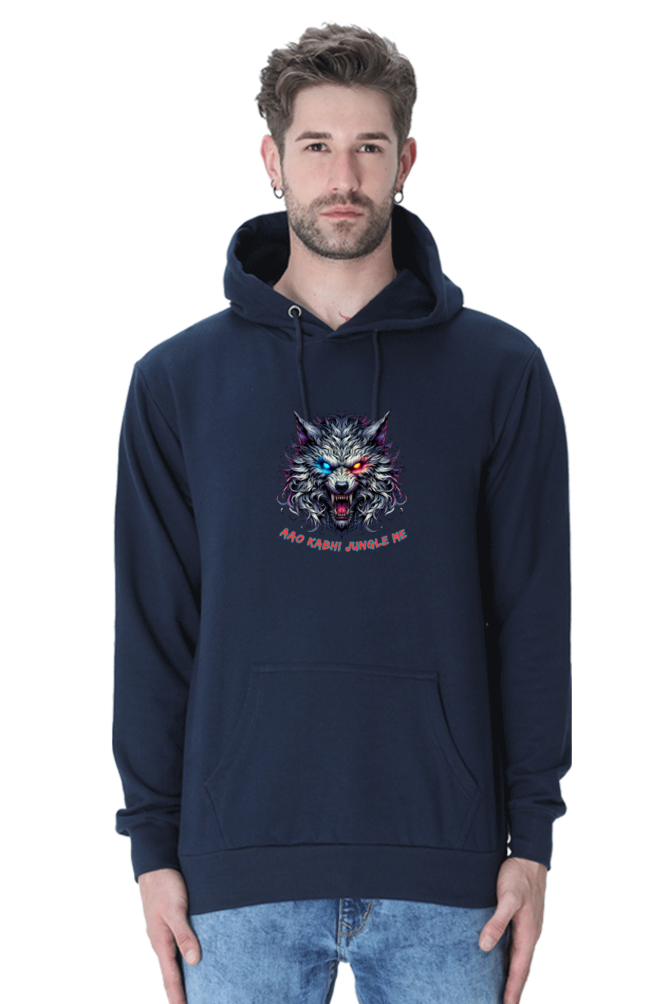 Outer Woods Men's Wild Wolf Printed Hooded Sweatshirt