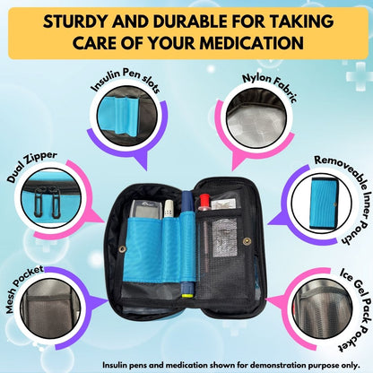 Outer Woods Insulated Insulin Cooler Bag | Insulin Pen Cooler | Diabetic Organizer Bag | Insulin Bag | Insulated Medical Bag