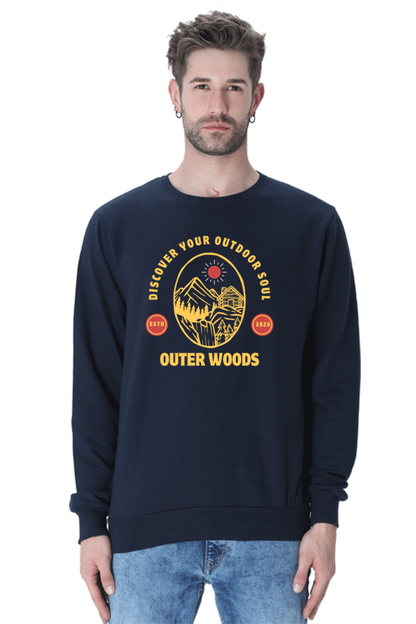 Outer Woods Men's Discover Your Outdoor Soul Graphic Printed Sweatshirt