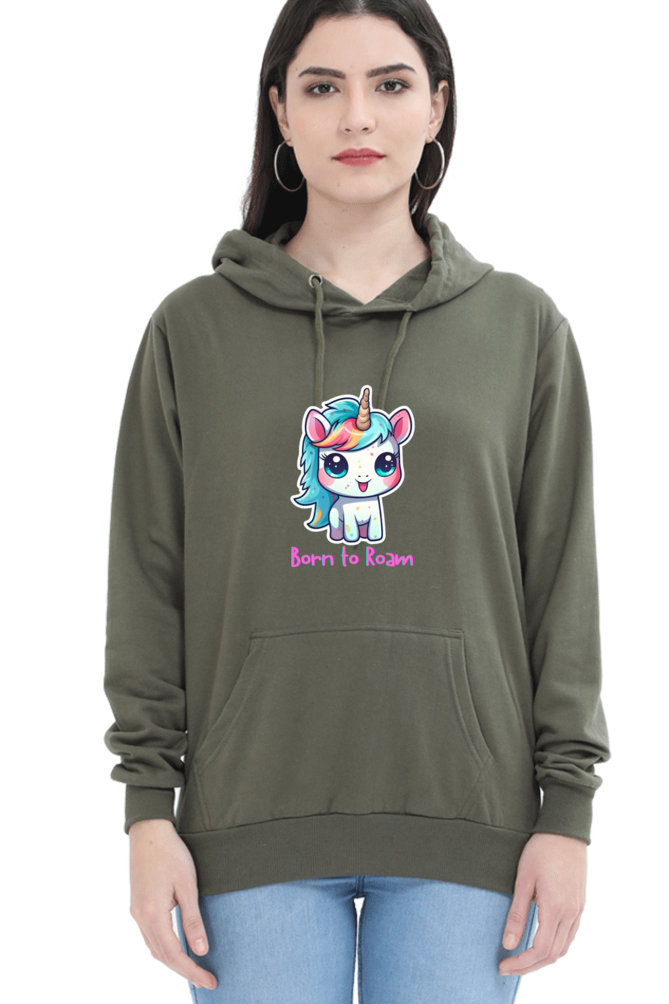 Outer Woods Women's Born to Roam Graphic Printed Hooded Sweatshirt