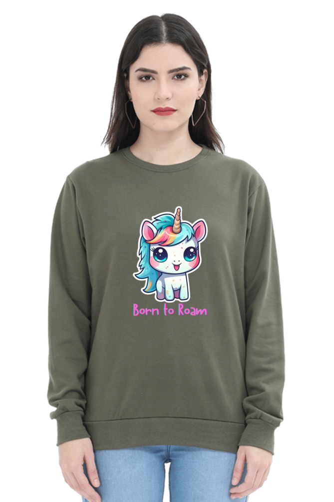 Outer Woods Women's Born To Roam Graphic Printed Sweatshirt