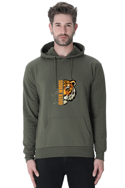 Outer Woods Men's Tiger Printed Hooded Sweatshirt