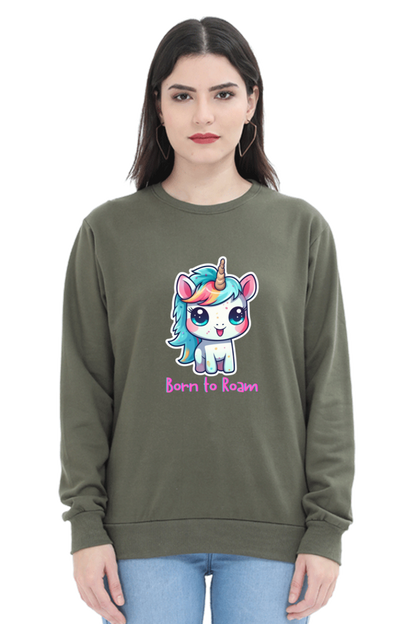 Outer Woods Women's Born To Roam Graphic Printed Sweatshirt