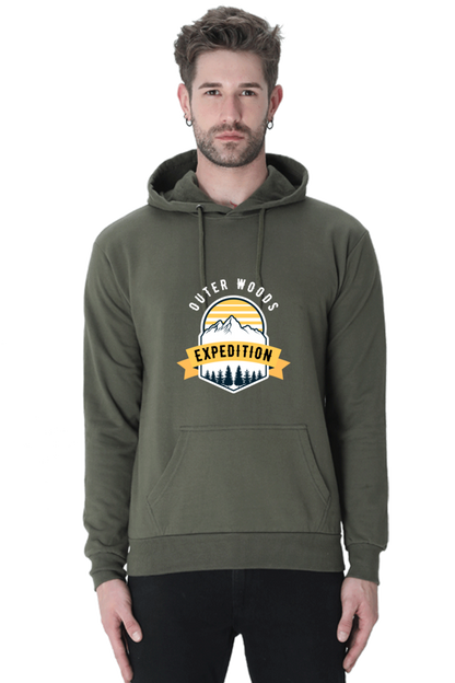  Outer Woods Men's Expedition Graphic Printed Hooded Sweatshirt